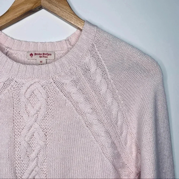 Brooks Brothers Red Fleece Pink Wool Blend Sweater Size Medium - Picture 1 of 8